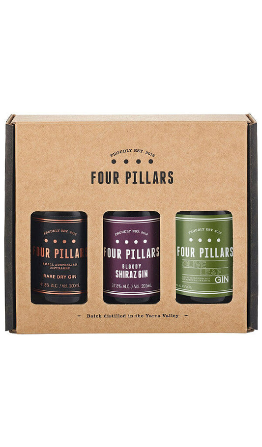 Find out more or buy Four Pillars Gift Pack - Rare Dry, Bloody Shiraz & Olive Leaf (200mL) online at Wine Sellers Direct - Australia’s independent liquor specialists.