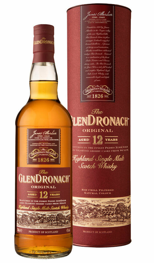 Find out more or buy The GlenDronach 12 Year Old Original Single Malt Whisky 700ml (Highland) online at Wine Sellers Direct - Australia’s independent liquor specialists.