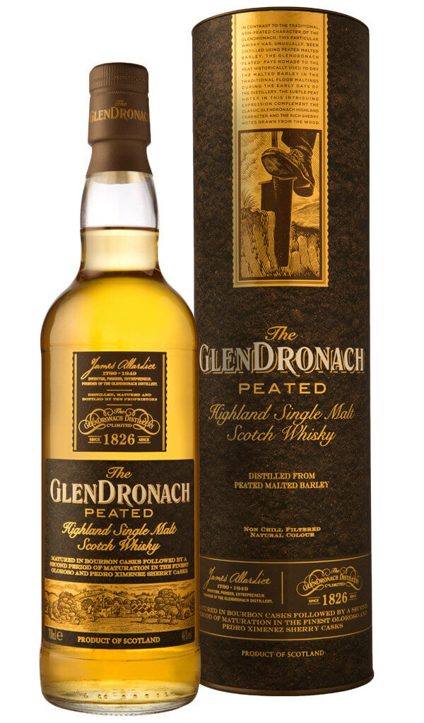 Find out more or buy The GlenDronach Peated Single Malt Highlands Scotch Whisky 700ml online at Wine Sellers Direct - Australia’s independent liquor specialists.