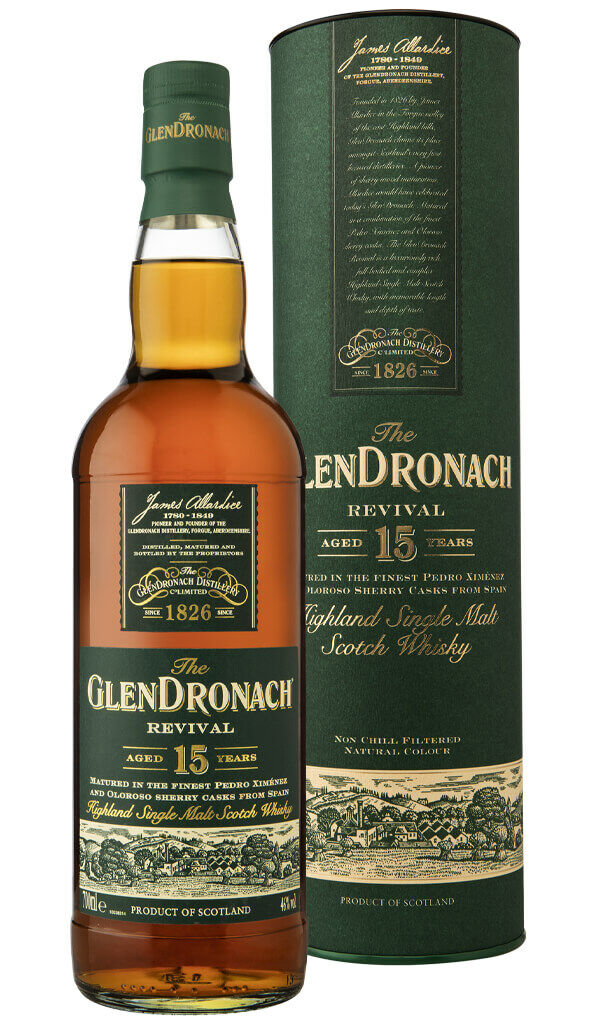 Find out more or buy The GlenDronach Revival 15 YO Single Malt Whisky online at Wine Sellers Direct - Australia’s independent liquor specialists.