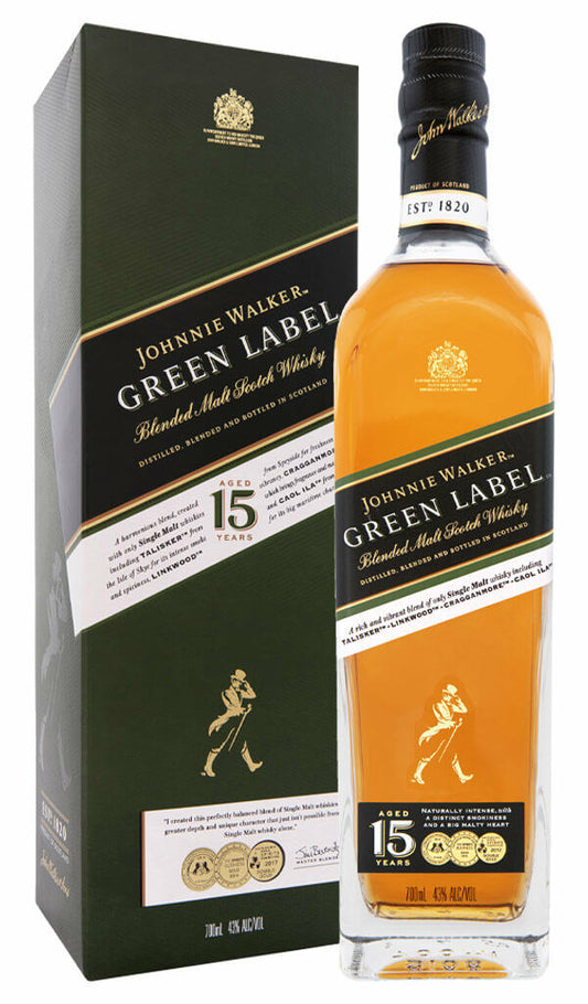 Find out more or buy Johnnie Walker Green Label 15 Year Old Scotch Whisky 700mL online at Wine Sellers Direct - Australia’s independent liquor specialists.