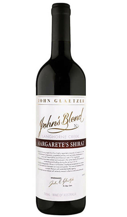 Find out more or buy John's Blend Langhorne Creek Margarete's Shiraz 2020 online at Wine Sellers Direct - Australia’s independent liquor specialists.