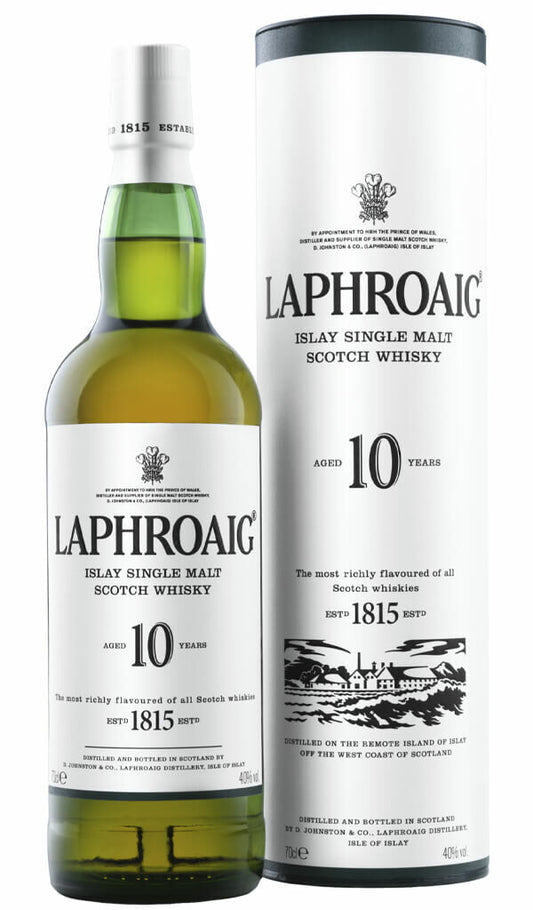 Find out more or buy Laphroaig 10 Year Old Single Malt Scotch Whisky (700ml) online at Wine Sellers Direct - Australia’s independent liquor specialists.
