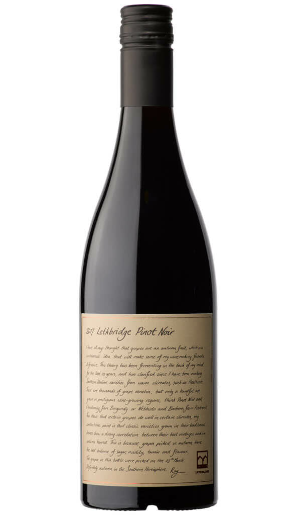 Find out more or buy Lethbridge Pinot Noir 2017 (Geelong) online at Wine Sellers Direct - Australia’s independent liquor specialists.