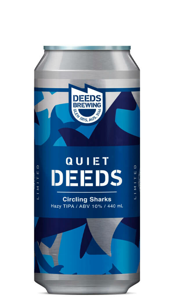 Find out more or buy Quiet Deeds Circling Sharks Hazy TIPA 440ml online at Wine Sellers Direct - Australia’s independent liquor specialists.