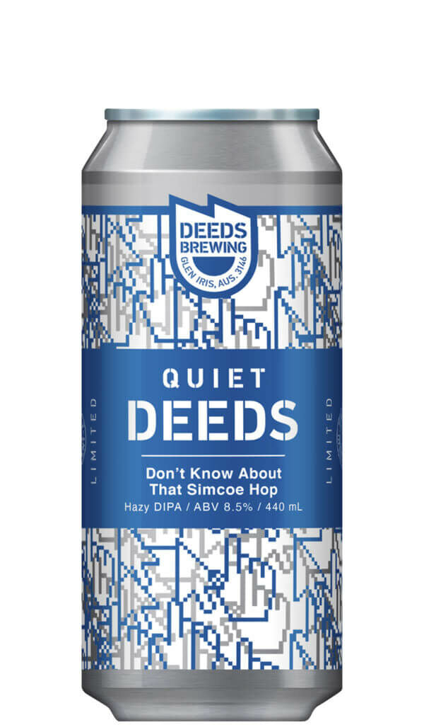Find out more or buy Quiet Deeds Don't Know About That Simcoe Hop Hazy DIPA 440ml online at Wine Sellers Direct - Australia’s independent liquor specialists.