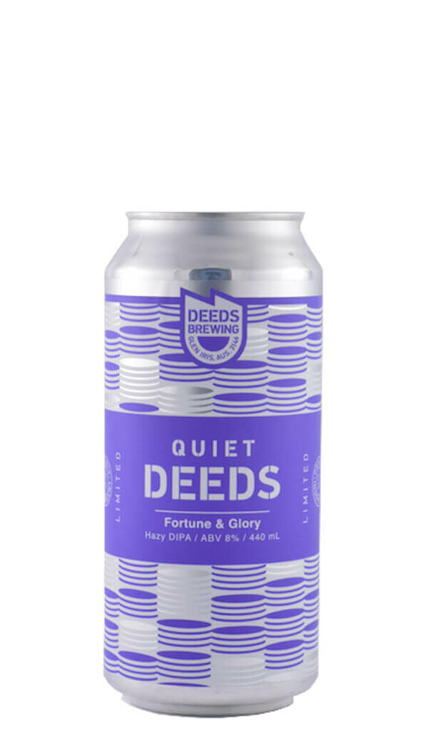 Find out more or buy Quiet Deeds Fortune & Glory Hazy DIPA 440ml online at Wine Sellers Direct - Australia’s independent liquor specialists.