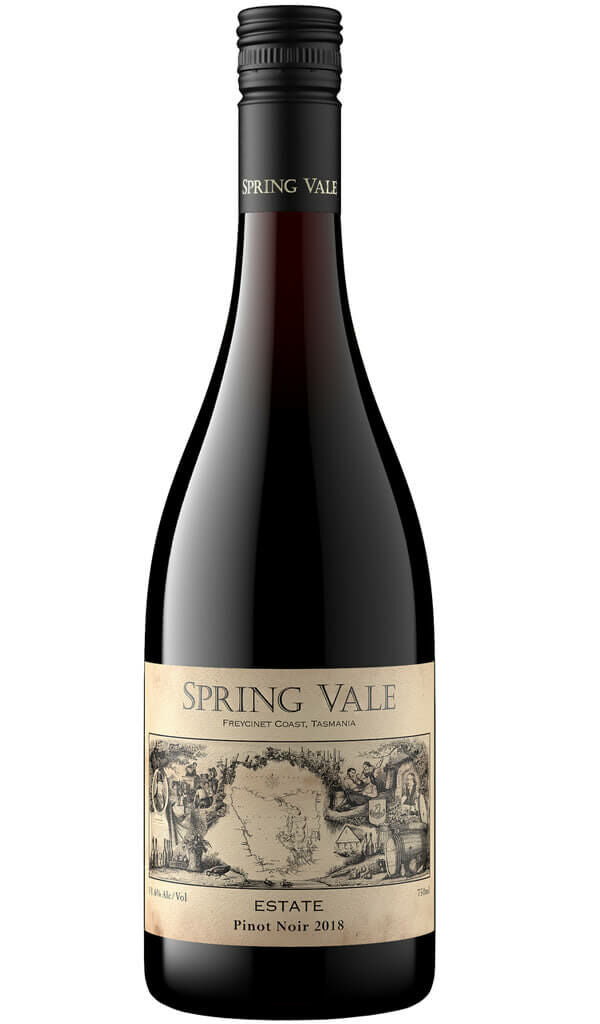 Find out more or buy Spring Vale Estate Pinot Noir 2018 (Tasmania) online at Wine Sellers Direct - Australia’s independent liquor specialists.