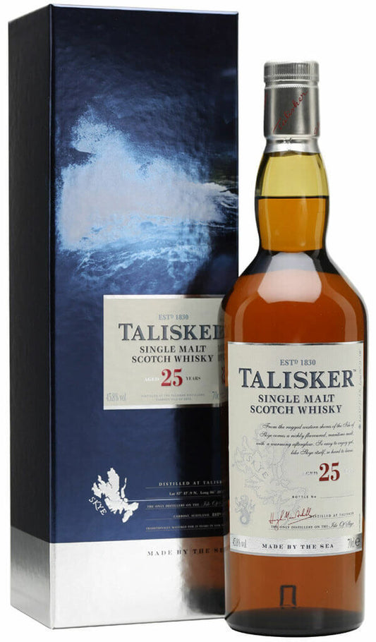 Find out more or buy Talisker 25 Year Old Single Malt Scotch Whisky 700ml online at Wine Sellers Direct - Australia’s independent liquor specialists.