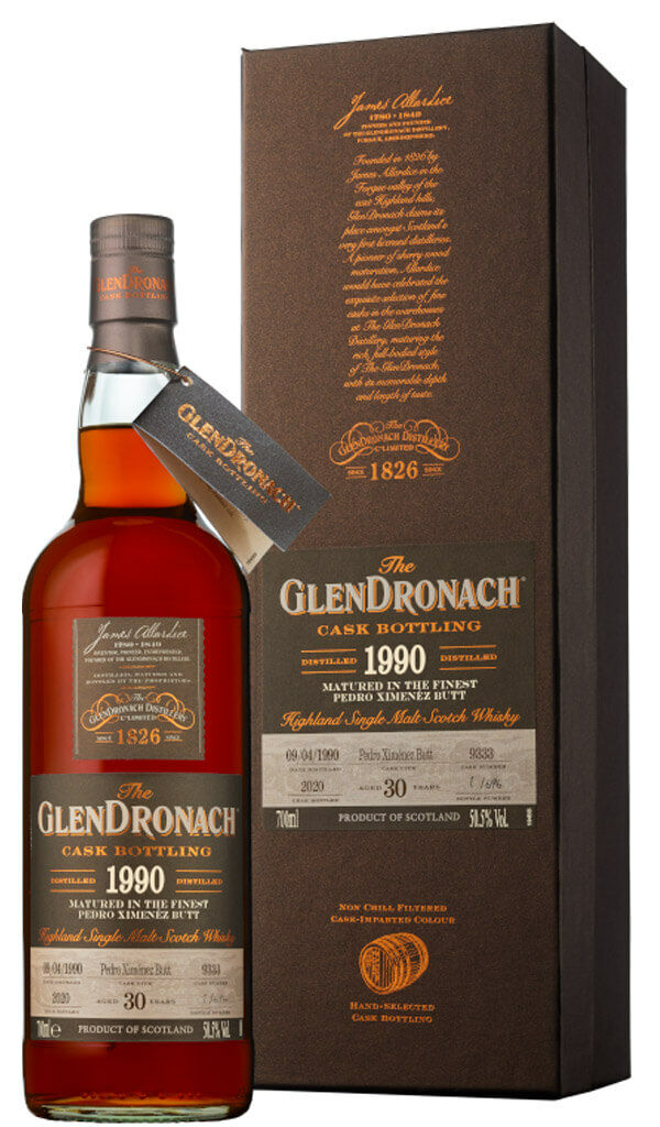 Find out more or buy The GlenDronach 1990 Pedro Ximenez 30 Year Old 9333 Cask 700ml online at Wine Sellers Direct - Australia’s independent liquor specialists.