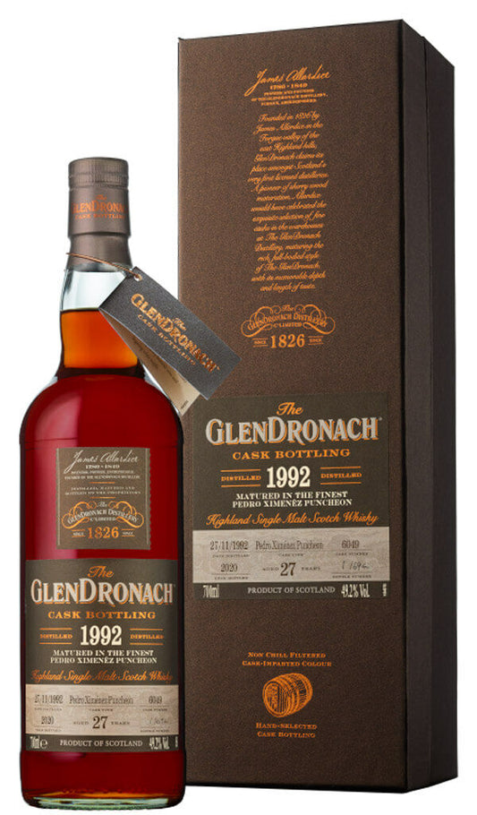 Find out more or buy The GlenDronach 1992 Pedro Ximenez 27 Year Old Cask 6049 online at Wine Sellers Direct - Australia’s independent liquor specialists.