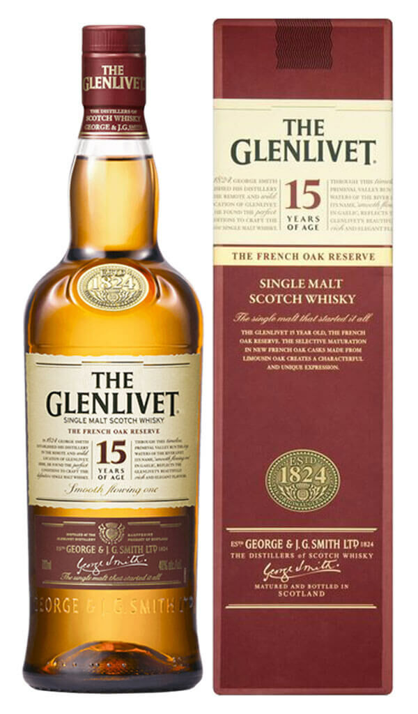 Find out more or buy The Glenlivet 15 Year Old French Oak Whisky 700ml online at Wine Sellers Direct - Australia’s independent liquor specialists.