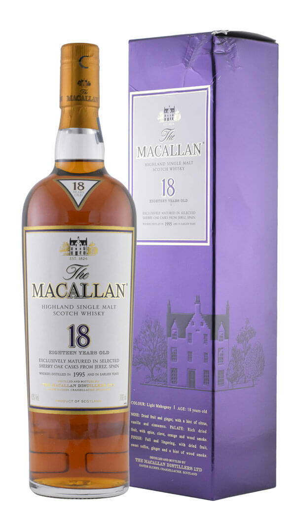 Find out more or buy The Macallan 18 Year Old 1995 Single Malt Sherry Cask (Discounted - Scotch Whisky, Highlands) online at Wine Sellers Direct - Australia’s independent liquor specialists.