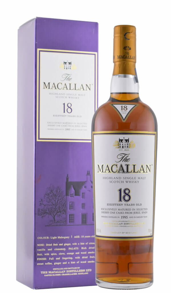 Find out more or buy The Macallan 18 Year Old 1995 Single Malt Sherry Cask (Scotch Whisky, Highlands) online at Wine Sellers Direct - Australia’s independent liquor specialists.