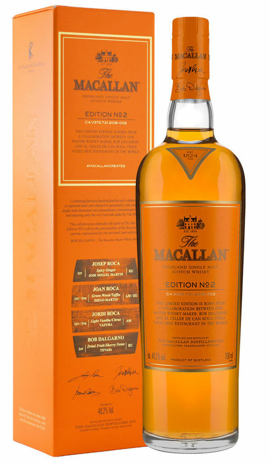 Find out more or buy The Macallan Edition No. 2 700ml (Scotch Whisky) online at Wine Sellers Direct - Australia’s independent liquor specialists.