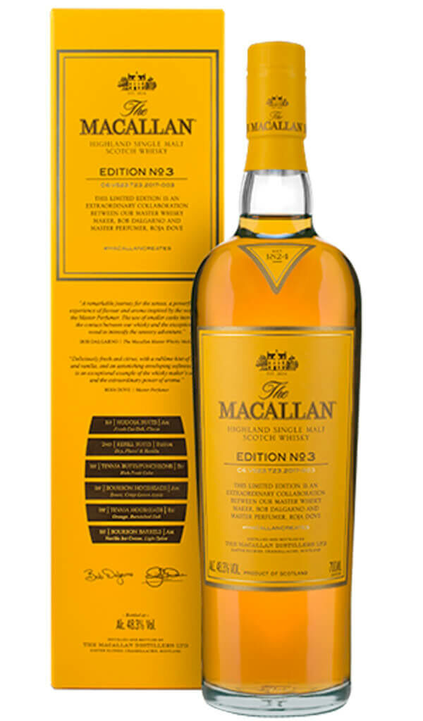 Find out more or buy The Macallan Edition No.3 700ml (Scotch Whisky) online at Wine Sellers Direct - Australia’s independent liquor specialists.