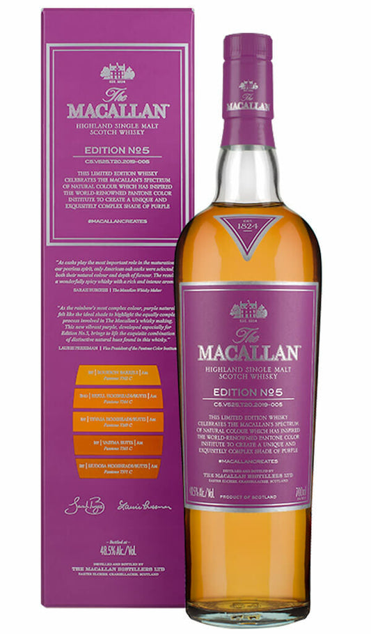 Find out more or buy The Macallan Edition No.5 700ml (Scotch Whisky) online at Wine Sellers Direct - Australia’s independent liquor specialists.