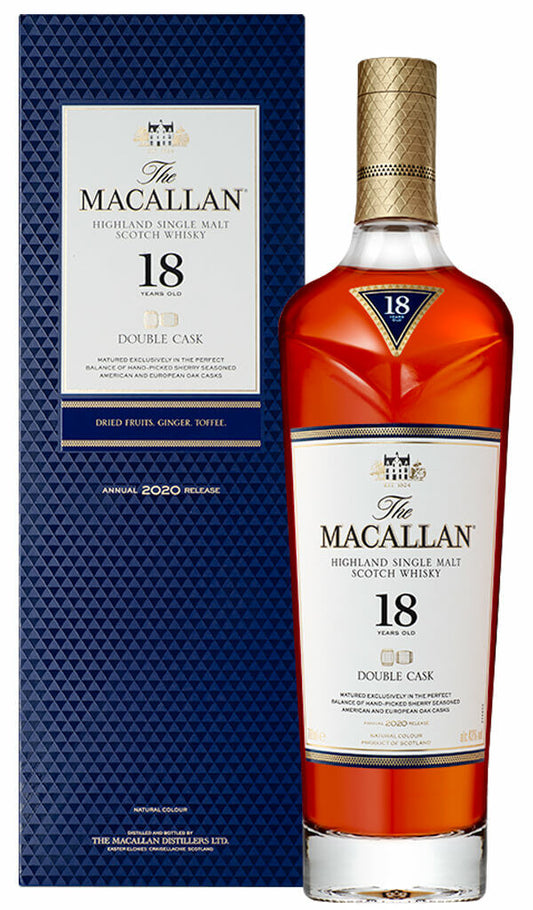 Find out more or buy The Macallan 18 Year Old Double Cask Matured 700ml (Scotch Whisky) online at Wine Sellers Direct - Australia’s independent liquor specialists.