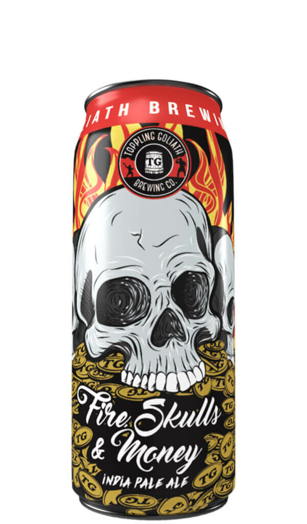 Find out more or buy Toppling Goliath Fire, Skulls, & Money India Pale Ale 473ml online at Wine Sellers Direct - Australia’s independent liquor specialists.