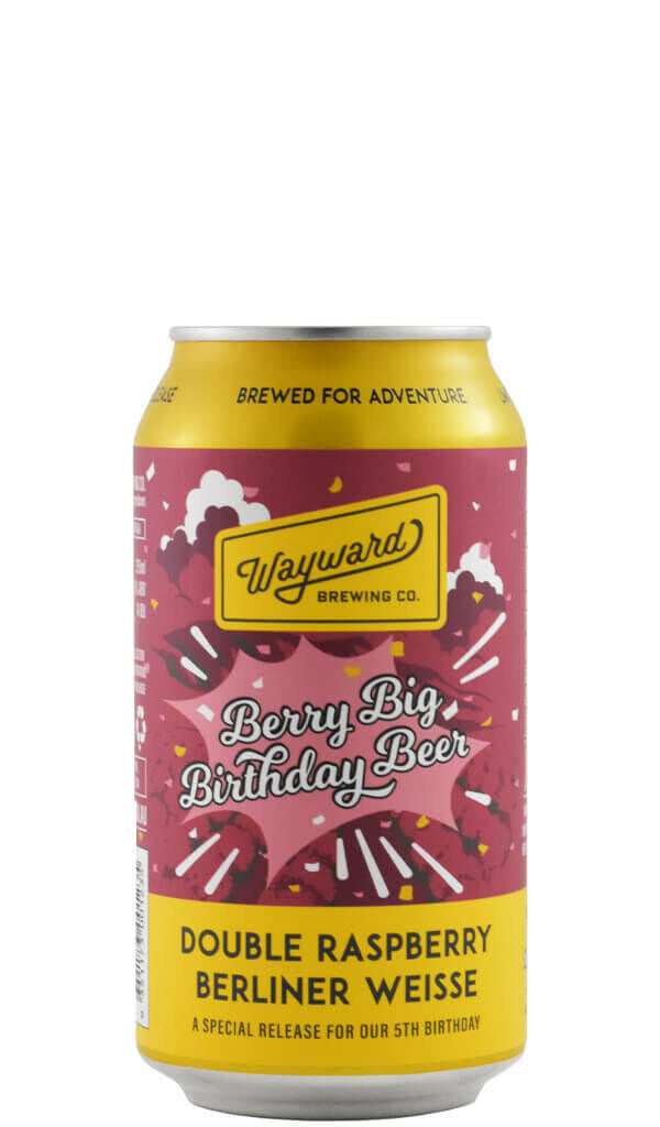 Find out more or buy Wayward Berry Big Birthday Beer Double Raspberry Berliner Weisse 375ml online at Wine Sellers Direct - Australia’s independent liquor specialists.